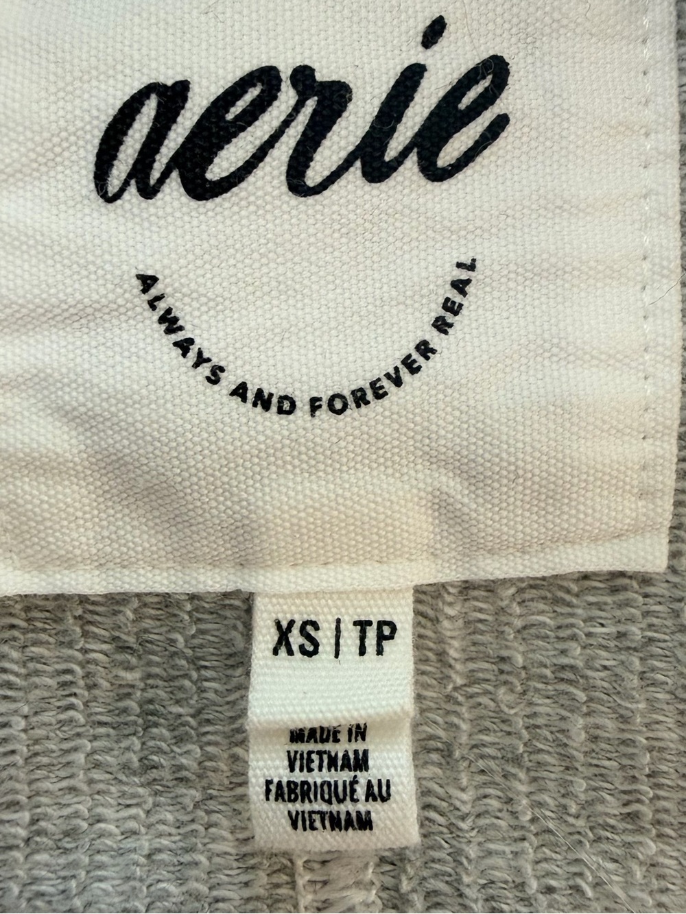 Aerie Vacay Crew Sweatshirt Grey Sz.XS - Picture 6 of 8